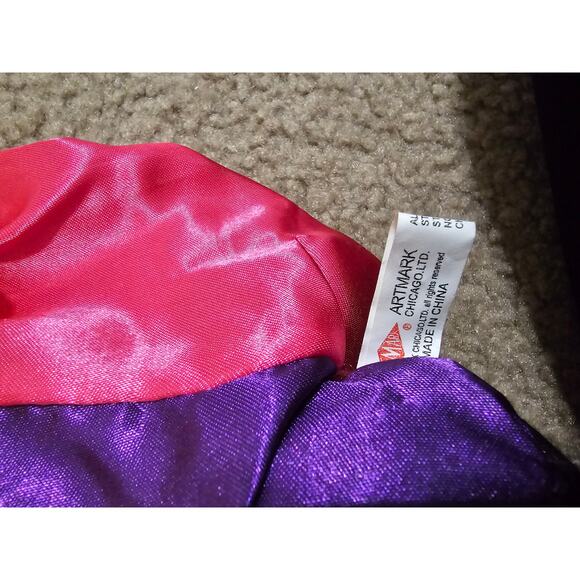 Vintage Artmark Porcelain Clown Dolls - Harlequin Satin Costume-Set of 2 - Picture 7 of 16